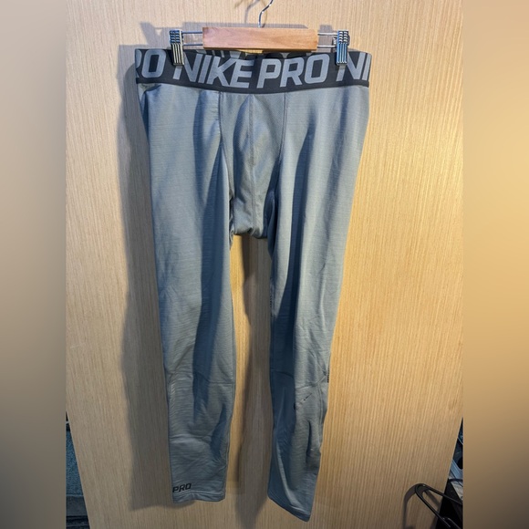 Nike Other - Nike Pro Men’s Light Gray Compression Leggings Size XL